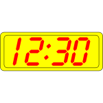 Digital clock display vector illustration