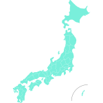 Blue map of Japan