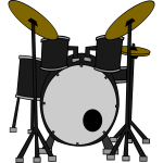 Drums kit vector graphics