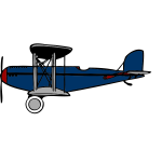 Blue biplane