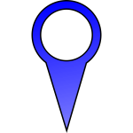 Blue pin vector image
