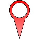Red pin vector image