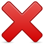 Cancel icon vector clip art