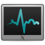 Vector drawing of heartbeat monitor screen