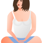Lady in meditation