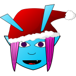 Melaniko with Christmas hat