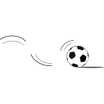 Soccer ball bouncing vector clip part