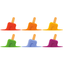 Melted ice creams in various colors