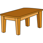 Wooden table 3d clip art