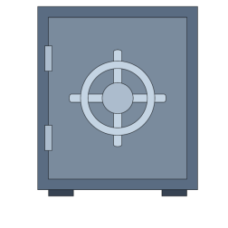 A vault with a handle
