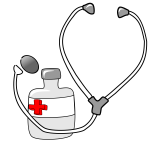 Medicine and a Stethoscope Vector
