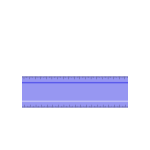 Blue metric ruler vector drawing