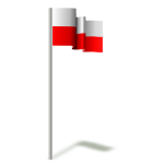 Flying flag of Poland vector image