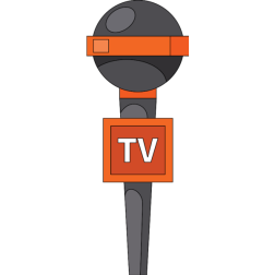 TV reporter microphone
