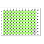 96 well microplate vector image