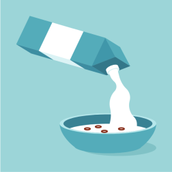 Milk and cereals meal