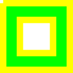 Green and yellow square vector image