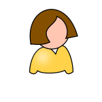 Vector image of girl icon