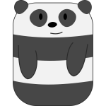 Cute cartoon panda with hands