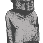 Moai ancient statue