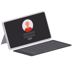 Tablet with detachable keyboard