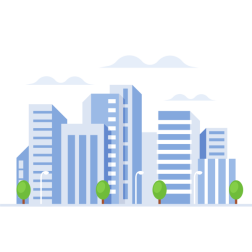 Flat Vector Cityscape Illustration