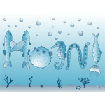 Fish tank vector image