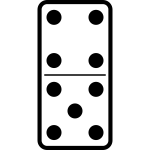 Domino tile 4-5 vector image