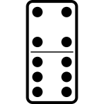 Domino tile 4-6 vector image