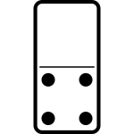 Domino tile 0-4 vector image