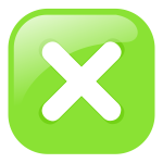 Green square decline icon vector image