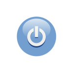 Blue power button vector graphics