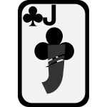 Jack of Clubs funky playing card vector image