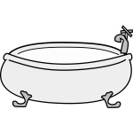 Vector graphics of old style bath tub