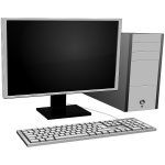Personal computer configuration vector clip art