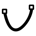 Closed quadric Bezier curve icon