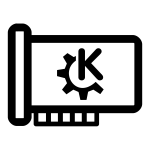Vector clip art of primary mono hardware KDE icon
