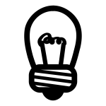 Light bulb icon monochrome