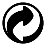 Recycling symbol monochrome icon