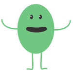Vector image of green egg monster