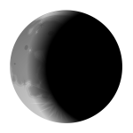 Vector clip art of left side moon crescent