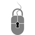 Vector image of mouse with lock