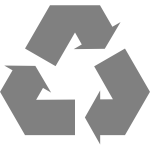 Vector graphics of grey recycle symbol