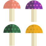 Four mushrooms