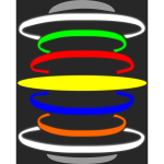 Color circles vector image