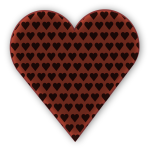 Vector image of heart in heart