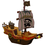 Pirate toy ship vector image