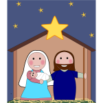 Birth of Jesus Vector Image