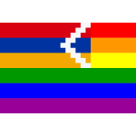 Nagorno-Karabakh rainbow flag