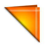 Vector clip art of orange folded napkin